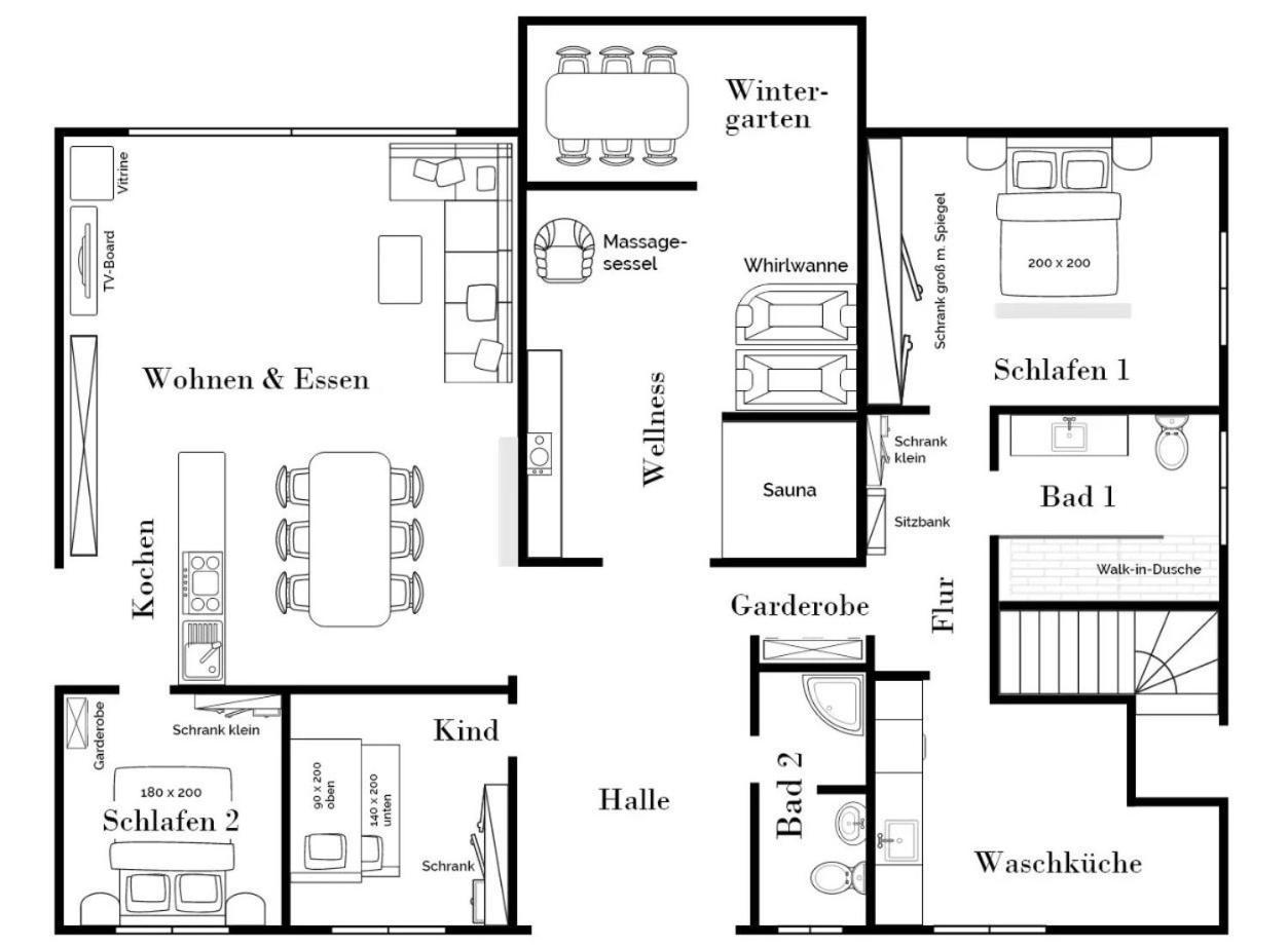 Landhaus Villa Suederhafen - Kleiner Luxus Нордщранд Екстериор снимка